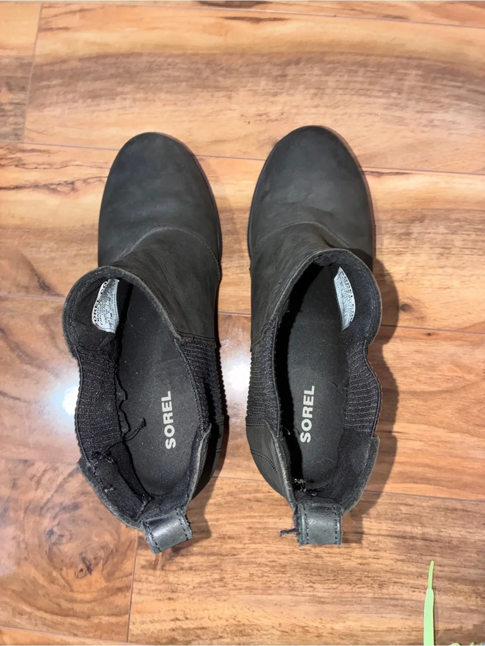 Sorel Joan of Arctic Wedge Chelsea Booties, black - size 8